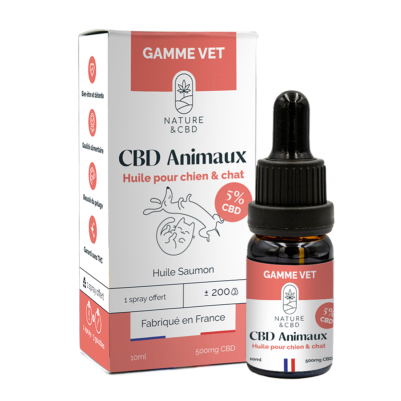 Huile CBD  Animaux (chien, chat) 5 %
